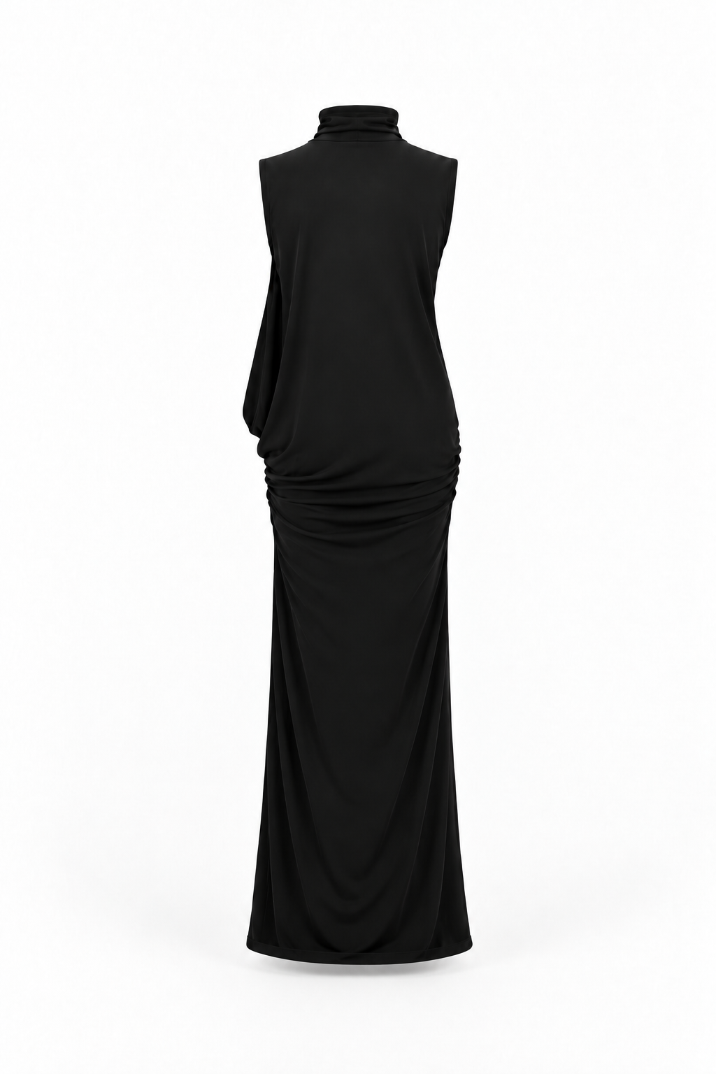 Silhouette Maxi Dress — Black — back