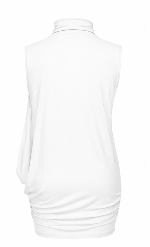 Silhouette Dress — White — back